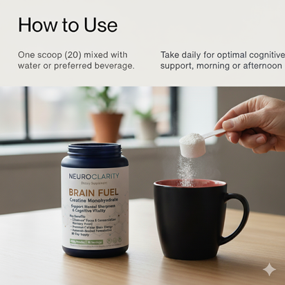 NeuroClarity Brain Fuel | Clinical-Strength Creatine for Brain Health & Mental Sharpness